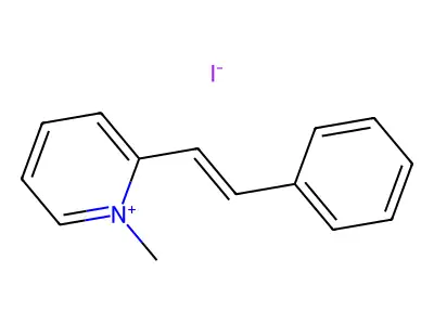 1-methyl-2-(2-phenylethenyl)-2H-pyridine structure