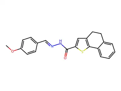 N'-[(E)-(4-methoxyphenyl)methylidene]-4,5-dihydronaphtho[1,2-b]thiophene-2-carbohydrazide structure