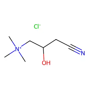 (2R)-3-Cyano-2-hydroxy-N,N,N-trimethylpropan-1-aminium chloride structure