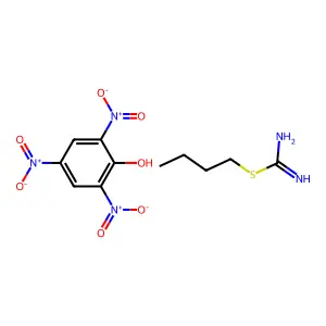Butyl carbamimidothioate;2,4,6-trinitrophenol structure