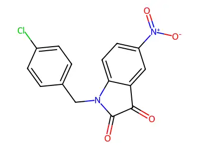 1-(4-chlorobenzyl)-5-nitro-1H-indole-2,3-dione structure