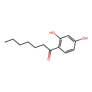 1-Heptanone, 1-(2,4-dihydroxyphenyl)- structure