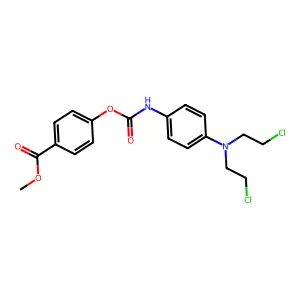 Methyl 4-[[4-[bis(2-chloroethyl)amino]phenyl]carbamoyloxy]benzoate structure