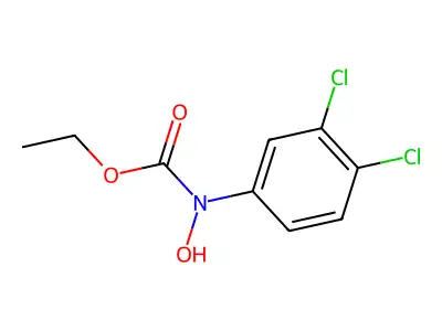Ethyl N-(3,4-dichlorophenyl)-N-hydroxycarbamate structure