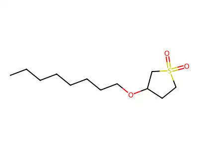 Thiophene, tetrahydro-3-(octyloxy)-, 1,1-dioxide structure