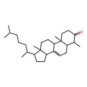 4alpha-Methyl-5alpha-cholest-7-en-3-one structure