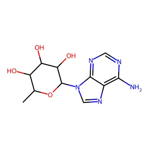 9-(6-Deoxyhexopyranosyl)-9h-purin-6-amine structure