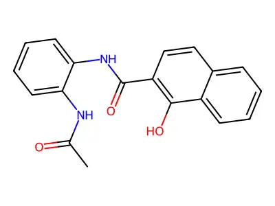 N-(2-acetamidophenyl)-1-hydroxynaphthalene-2-carboxamide structure