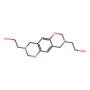 2-[3-(2-hydroxyethyl)-2,4,7,9-tetrahydro-[1,3]oxazino[6,5-g][1,3]benzoxazin-8-yl]ethanol structure
