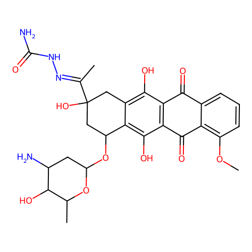 Daunomycin semicarbazone structure