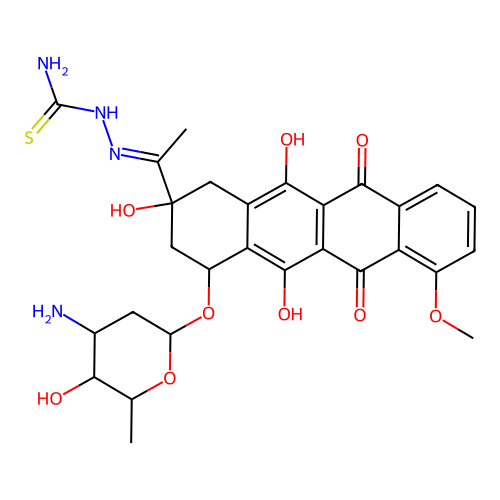 Daunomycin thiosemicarbazone structure
