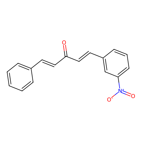 1-(3-Nitrophenyl)-5-phenylpenta-1,4-dien-3-one structure
