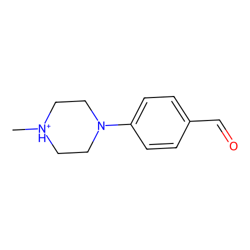 4-(4-Methyl-1-piperazin-4-iumyl)benzaldehyde structure