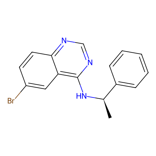 6-bromo-N-[(1R)-1-phenylethyl]quinazolin-4-amine structure