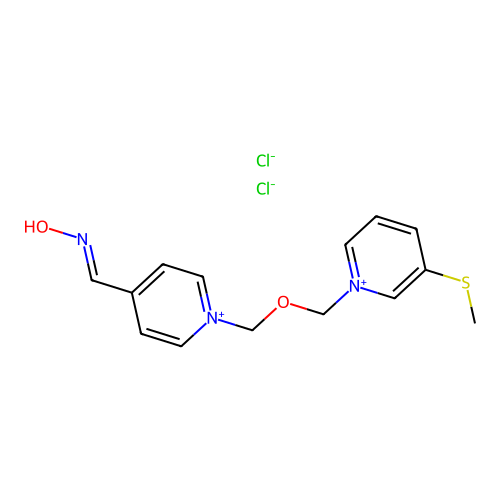 [1-[(3-methylsulfanylpyridin-1-ium-1-yl)methoxymethyl]pyridi structure