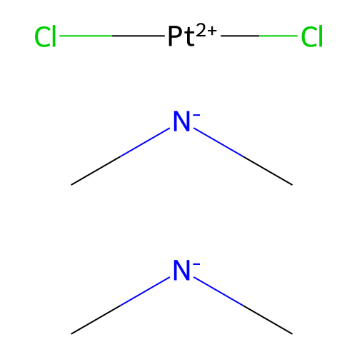 Dichloroplatinum(2+);bis(dimethylazanide) structure