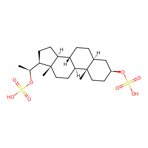 Pregnane-3,20-diol, 3,20-bis(hydrogen sulfate), (3beta,5alpha,20S)- structure