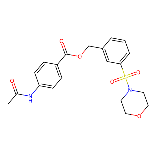 (3-Morpholin-4-ylsulfonylphenyl)methyl 4-acetamidobenzoate structure