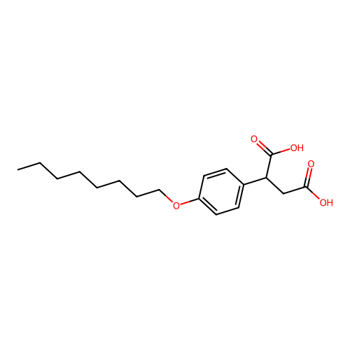 2-(4-Octyloxyphenyl)butanedioic acid structure
