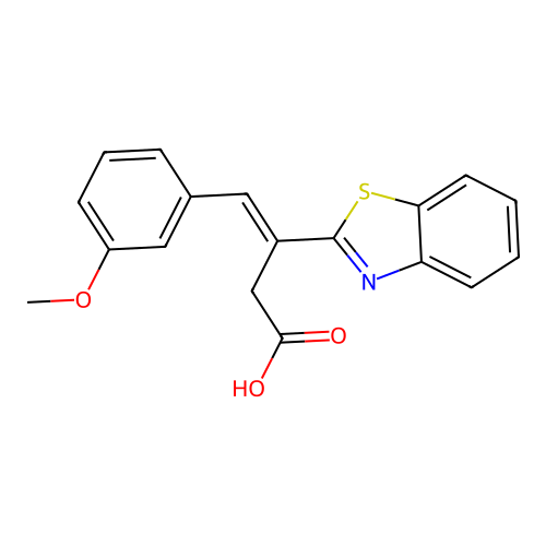 3-(1,3-Benzothiazol-2-yl)-4-(3-methoxyphenyl)but-3-enoic acid structure