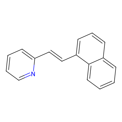 Pyridine, 2-(2-(1-naphthalenyl)ethenyl)- structure
