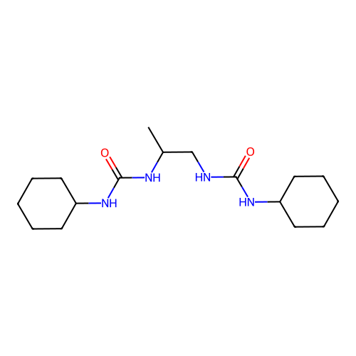 1,1'-Propane-1,2-diylbis(3-cyclohexylurea) structure