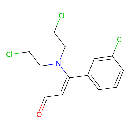 3-(Bis(2-chloroethyl)amino)-3-(3-chlorophenyl)-2-propen-1-one structure