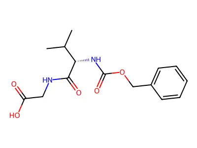2-(2-{[(Benzyloxy)carbonyl]amino}-3-methylbutanamido)acetic acid structure