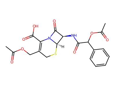 7-Phenylacetamidodeacetoxycephalosporanic acid structure