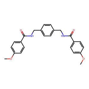 4-methoxy-N-[[4-[[(4-methoxybenzoyl)amino]methyl]phenyl]methyl]benzamide structure