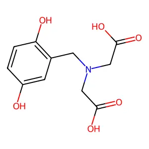 (Carboxymethyl-(2,5-dihydroxy-benzyl)-amino)-acetic acid structure