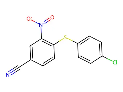 4-[(4-Chlorophenyl)sulfanyl]-3-nitrobenzenecarbonitrile structure