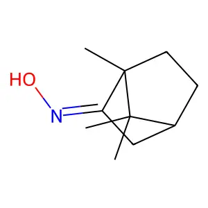 (1R)-1,7,7-trimethylbicyclo[2.2.1]heptan-2-one oxime structure