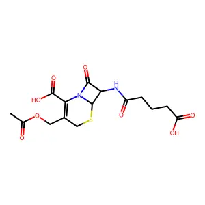 Glutaryl-7-aminocephalosporanic acid structure