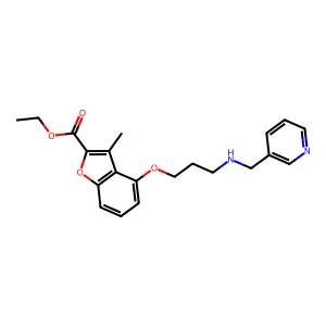 Ethyl 3-methyl-4-[3-(pyridin-3-ylmethylamino)propoxy]-1-benzofuran-2-carboxylate structure