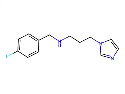 (4-Fluoro-benzyl)-(3-imidazol-1-yl-propyl)-amine structure
