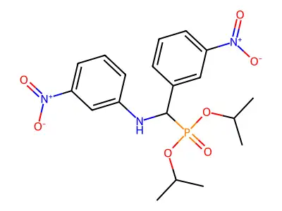 N-[di(propan-2-yloxy)phosphoryl-(3-nitrophenyl)methyl]-3-nitroaniline structure