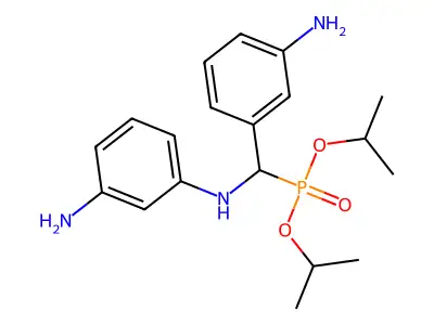 3-N-[(3-aminophenyl)-di(propan-2-yloxy)phosphorylmethyl]benzene-1,3-diamine structure