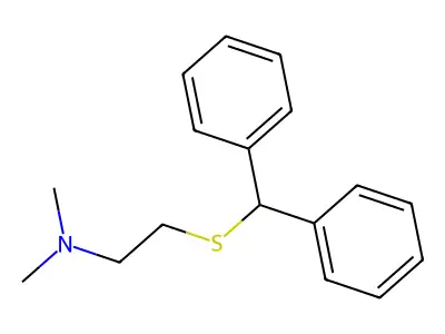 Ethanamine, 2-[(diphenylmethyl)thio]-N,N-dimethyl- structure
