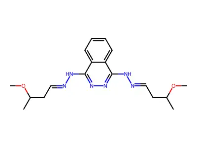 1-N,4-N-bis(3-methoxybutylideneamino)phthalazine-1,4-diamine structure