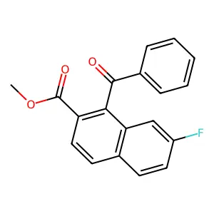 Methyl 1-benzoyl-7-fluoronaphthalene-2-carboxylate structure