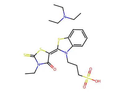2-(3-ETHYL-4-OXO-2-THIOXO-5-THIAZOLIDINYLIDENE)-3(2H)-BENZOTHIAZOLE PROPANE SULFONIC ACID TRIETHYLAMINE SALT structure