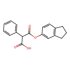3-(2,3-Dihydro-1h-inden-5-yloxy)-3-oxo-2-phenylpropanoic acid structure