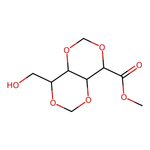 Methyl 2,4:3,5-di-O-methylene-D-gluconate structure