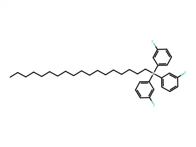 Octadecyltris(3-fluorophenyl)silane structure