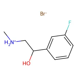 1-(3-Fluorophenyl)-2-(methylamino)ethan-1-ol--hydrogen bromide (1/1) structure