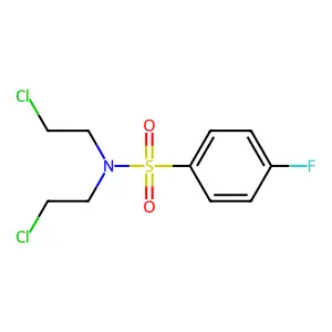 n,n-Bis(2-chloroethyl)-4-fluorobenzenesulfonamide structure