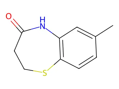 7-methyl-2,3-dihydro-1,5-benzothiazepin-4(5H)-one structure