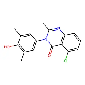 4(3H)-Quinazolinone, 5-chloro-3-(3,5-dimethyl-4-hydroxyphenyl)-2-methyl- structure