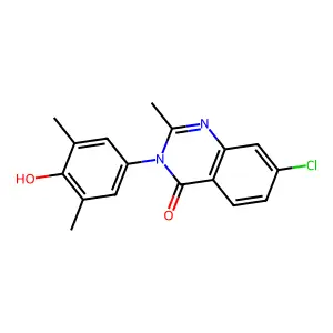 4(3H)-Quinazolinone, 7-chloro-3-(3,5-dimethyl-4-hydroxyphenyl)-2-methyl- structure